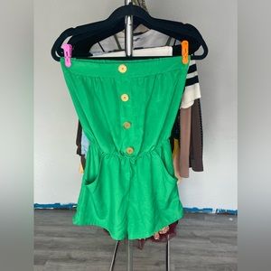 SOLD!! 5/48 Green Romper with Buttons